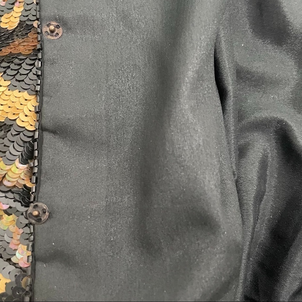 𝅺VINTAGE Fully Sequined Leopard Print Bomber Jacket - Picture 6 of 10